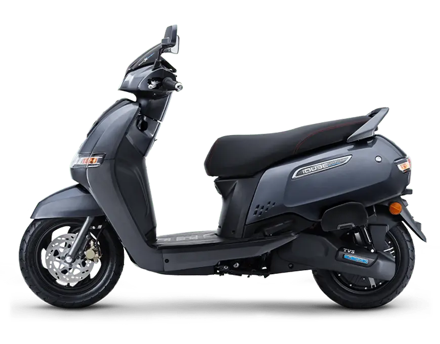 TVS iQube S Electric Scooter Mercury Grey Glossy Colour Left Side View